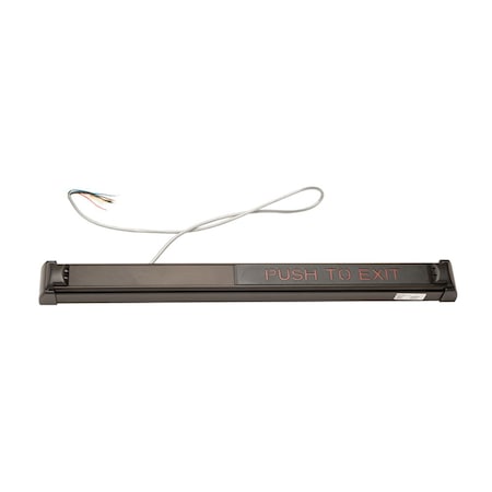 Schlage Electronics Exit Device, Aluminum, Dark Bronze Anodized Aluminum, Request-to-Exit Devices 672 36 313 GID